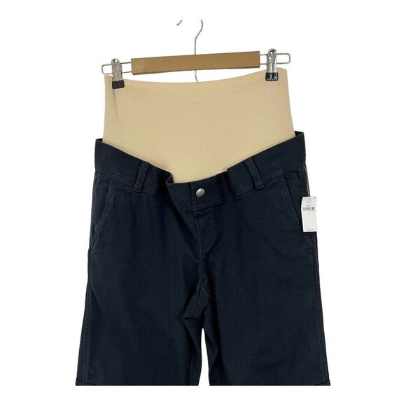 Gap Maternity True Waistband Full Panel Cargo Pants Size 2 Moonless Night - Picture 2 of 5